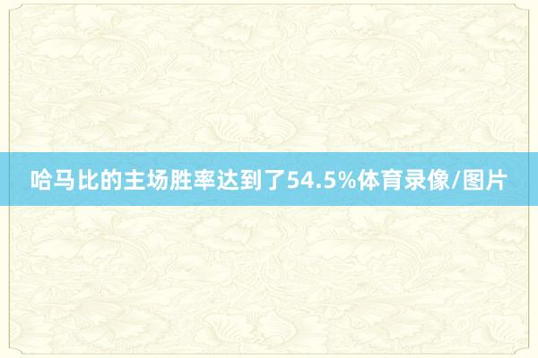 哈马比的主场胜率达到了54.5%体育录像/图片